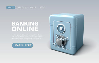 Banking online safe finance user access web site vector