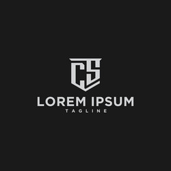 Logo te letters linear medieval monogram mockup Vector Image