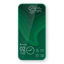 green wave operating system user interface home vector image