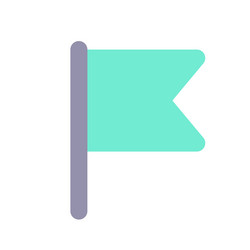 simple flag for report flat color ui icon vector image