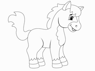 Spotted pony isolated character page vector