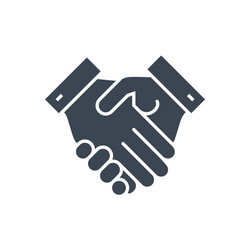 Handshake glyph icon vector