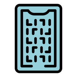 smartphone showing pattern unlock interface vector image