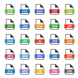 Colorful flat design square icons set Royalty Free Vector