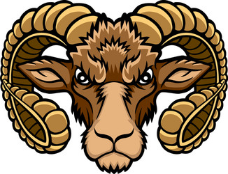 Ram Head Logo Vector Image