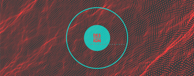 Trendy abstract background array dynamic particles vector