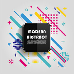 abstract colorful geometric pattern design vector image