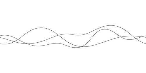 continuous line in form curve wave seamless vector image