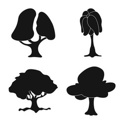 Isolated object of tree and nature symbol vector