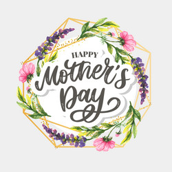 mothers day watercolor spring flowers artistic vector