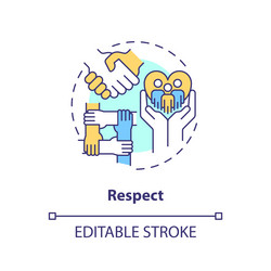 Respect concept icon vector