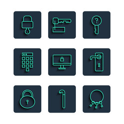 set line lock crowbar bunch of keys undefined vector image