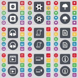 Socket ball tree headphones scroll text file media vector