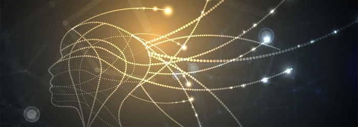 Artificial intelligence technology web background vector