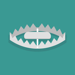 Icon of bear hunting trap Royalty Free Vector Image