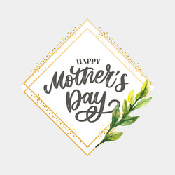 mothers day watercolor spring flowers artistic vector