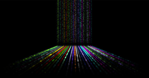 wave pattern 3d glowing abstract digital vector image
