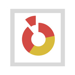 bar pie graph chart on white background vector image