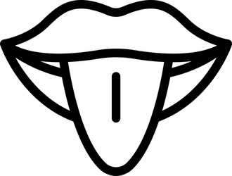 Tongue therapy icon outline style vector