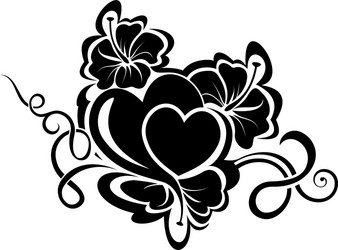 Valentine day floral design element vector