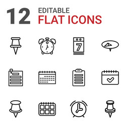 12 reminder icons vector