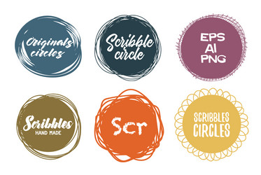 Hand made scribble circle vector