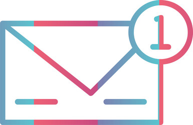 inbox line gradient design vector image