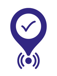 maps and navigation location pin vector image
