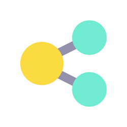 share flat color ui icon vector image