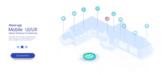smart home with internet things isometric iot vector image