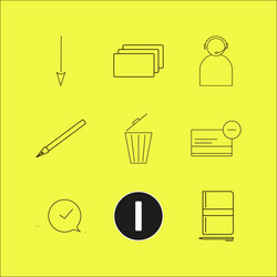Web linear icon set simple outline icons vector