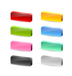 3d glossy buttons vector image