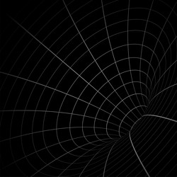 abstract 3d wireframe tunnel design vector