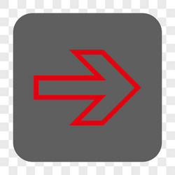arrow right rounded square button vector image