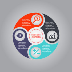 Business diagram circle Royalty Free Vector Image