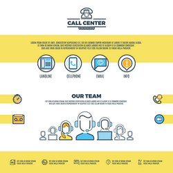 call center support customer service web vector image