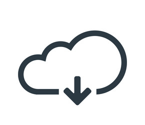 cloud computing with download icon vector image