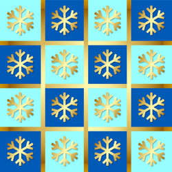 Golden Snowflake Pattern vector image