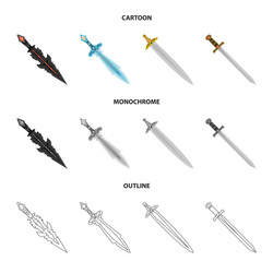 isolated object of game and armor logo set vector image
