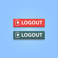 Logout button vector