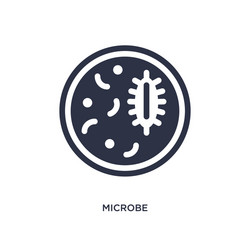 microbe icon on white background simple element vector image