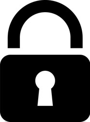 Open padlock icon isolated lock symbol flat Vector Image