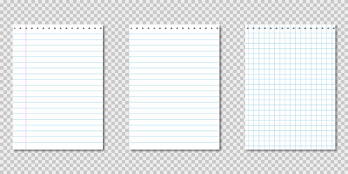 paper notebook realistic template with vector image