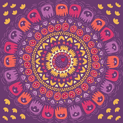 round abstract pattern ornamental background vector image