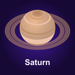 saturn icon isometric style vector