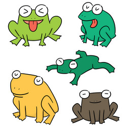 set of frog Vector Image