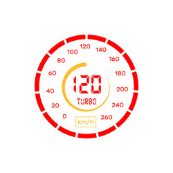 Speedometer Gauge Meter Car Speed Indicator vector