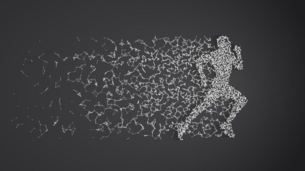 Triangular Running Man vector image