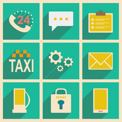 flat with shadow concept and mobile application vector
