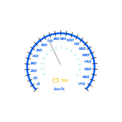 speedometer gauge meter indicator speed level vector image
